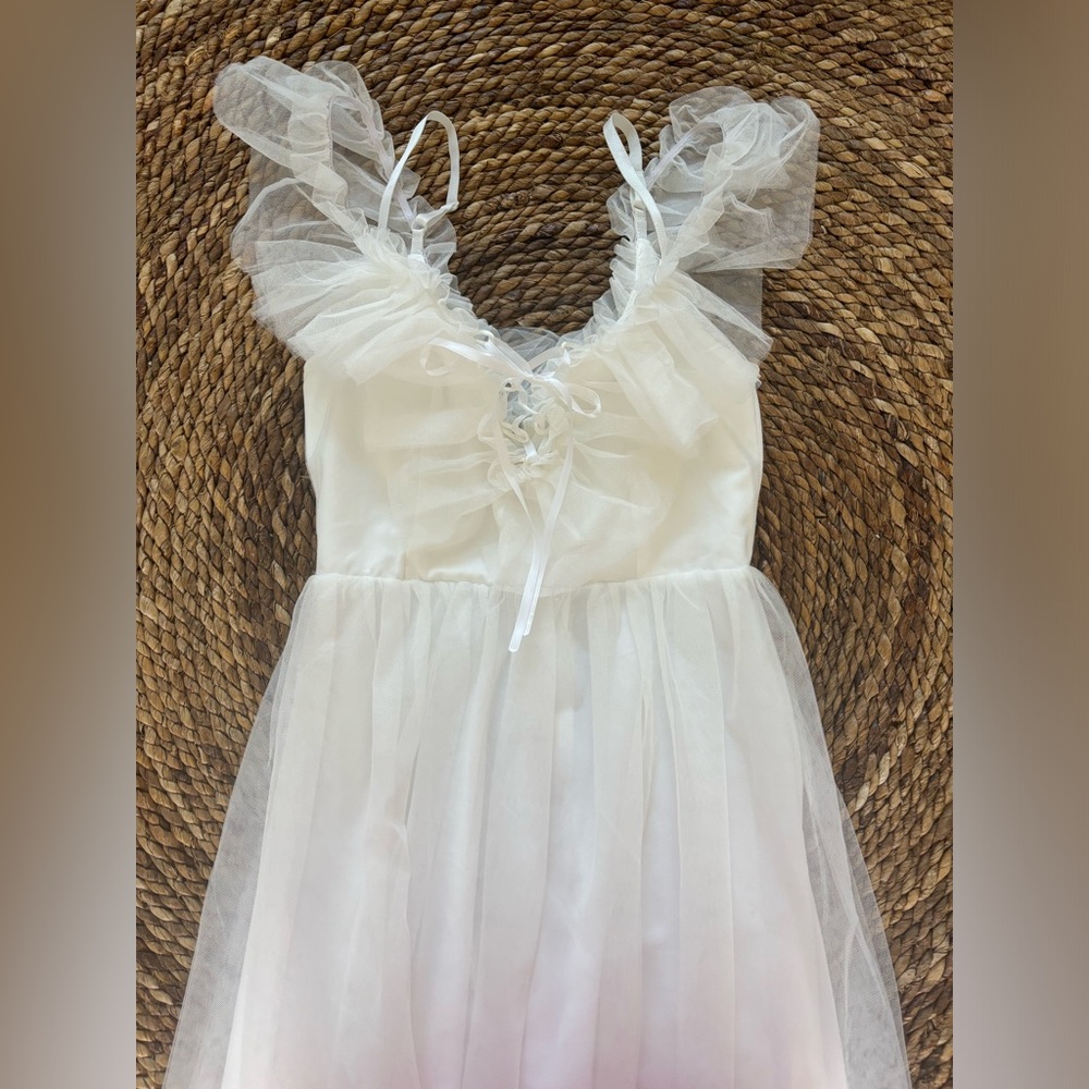 White Mesh Dress